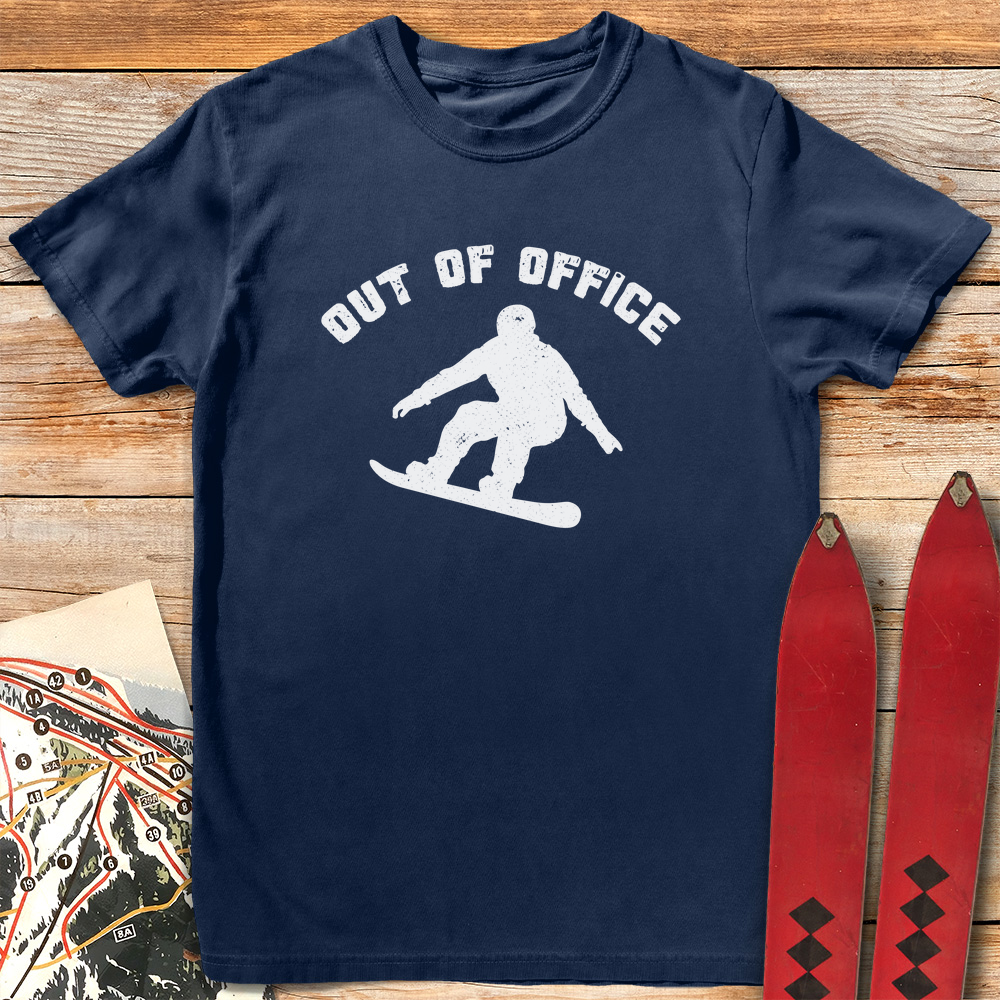 Out Of Office Snowboard Silhouette