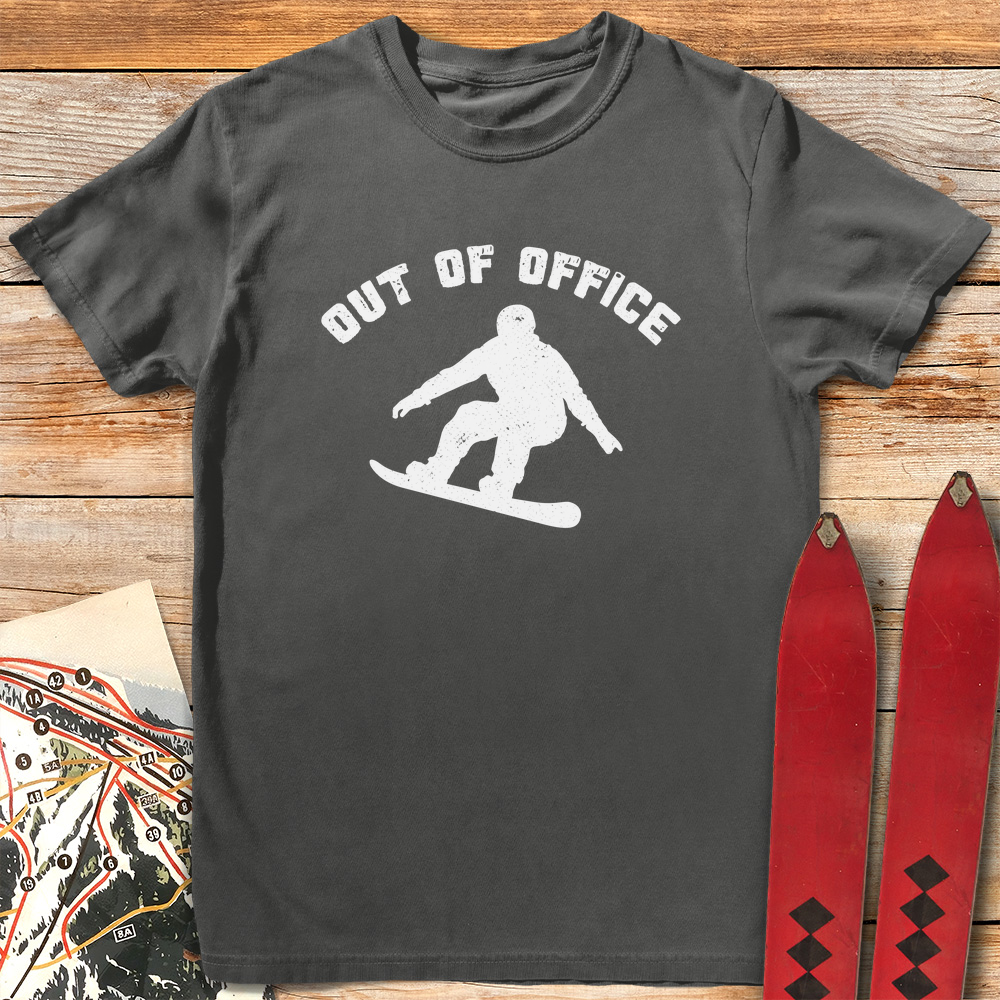 Out Of Office Snowboard Silhouette