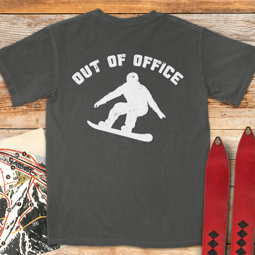 Out Of Office Snowboard Silhouette