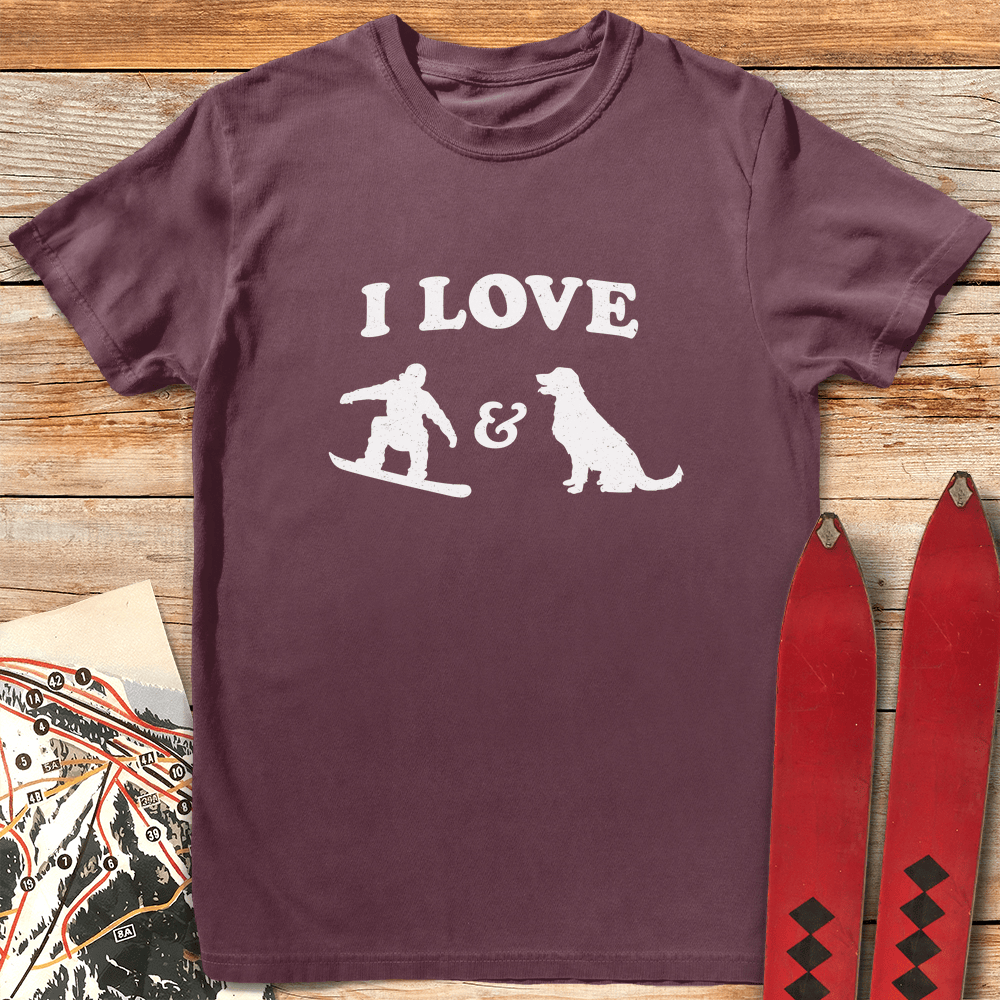 I Love Snowboard Dogs
