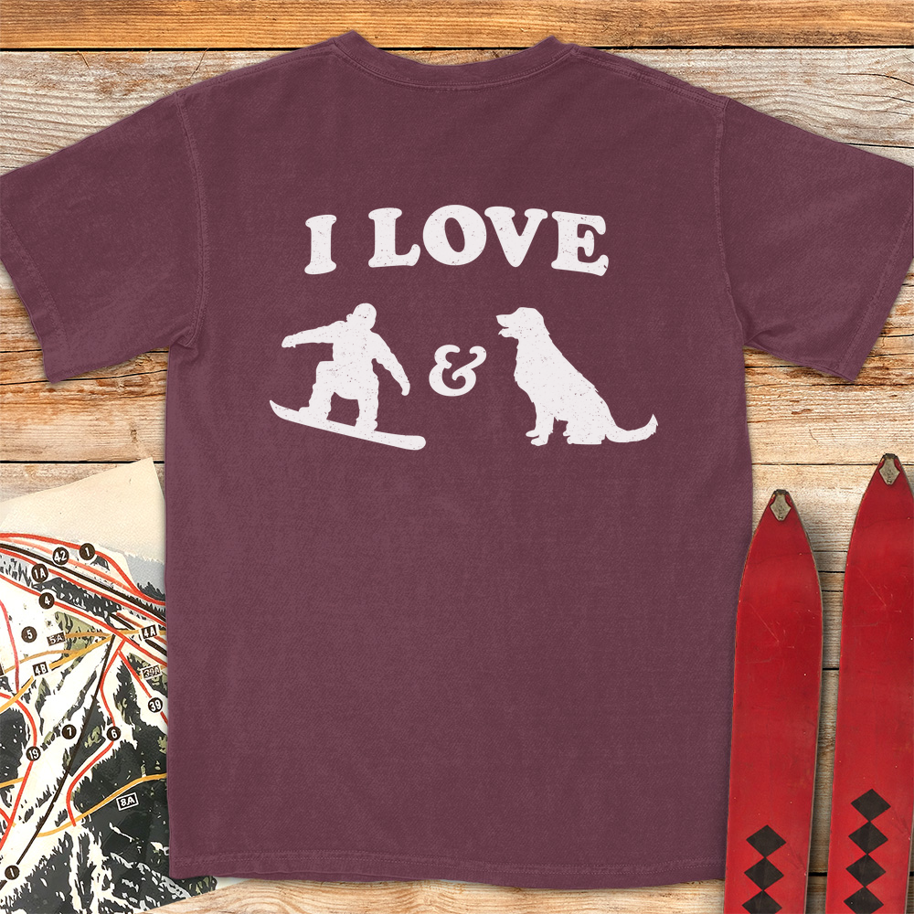 I Love Snowboard Dogs
