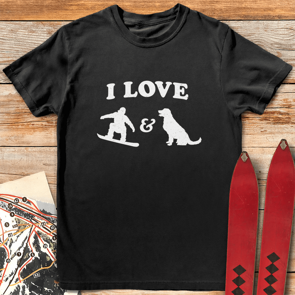 I Love Snowboard Dogs