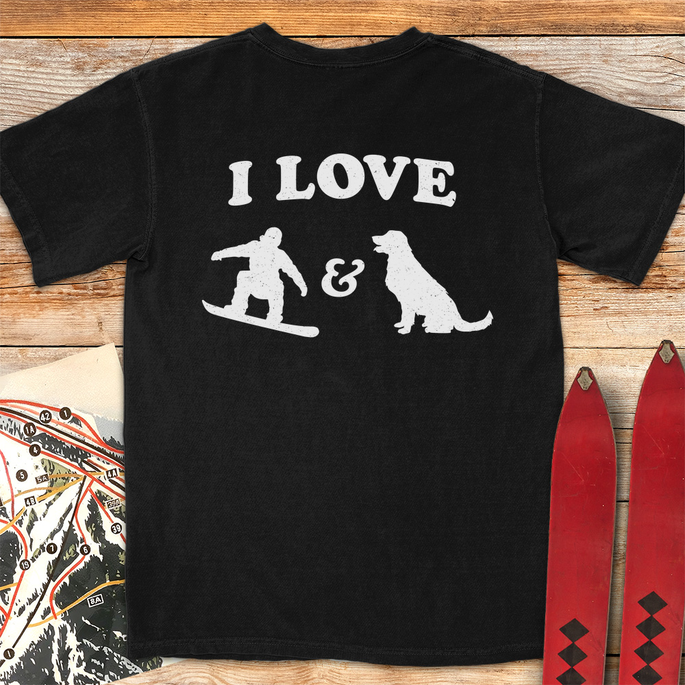 I Love Snowboard Dogs