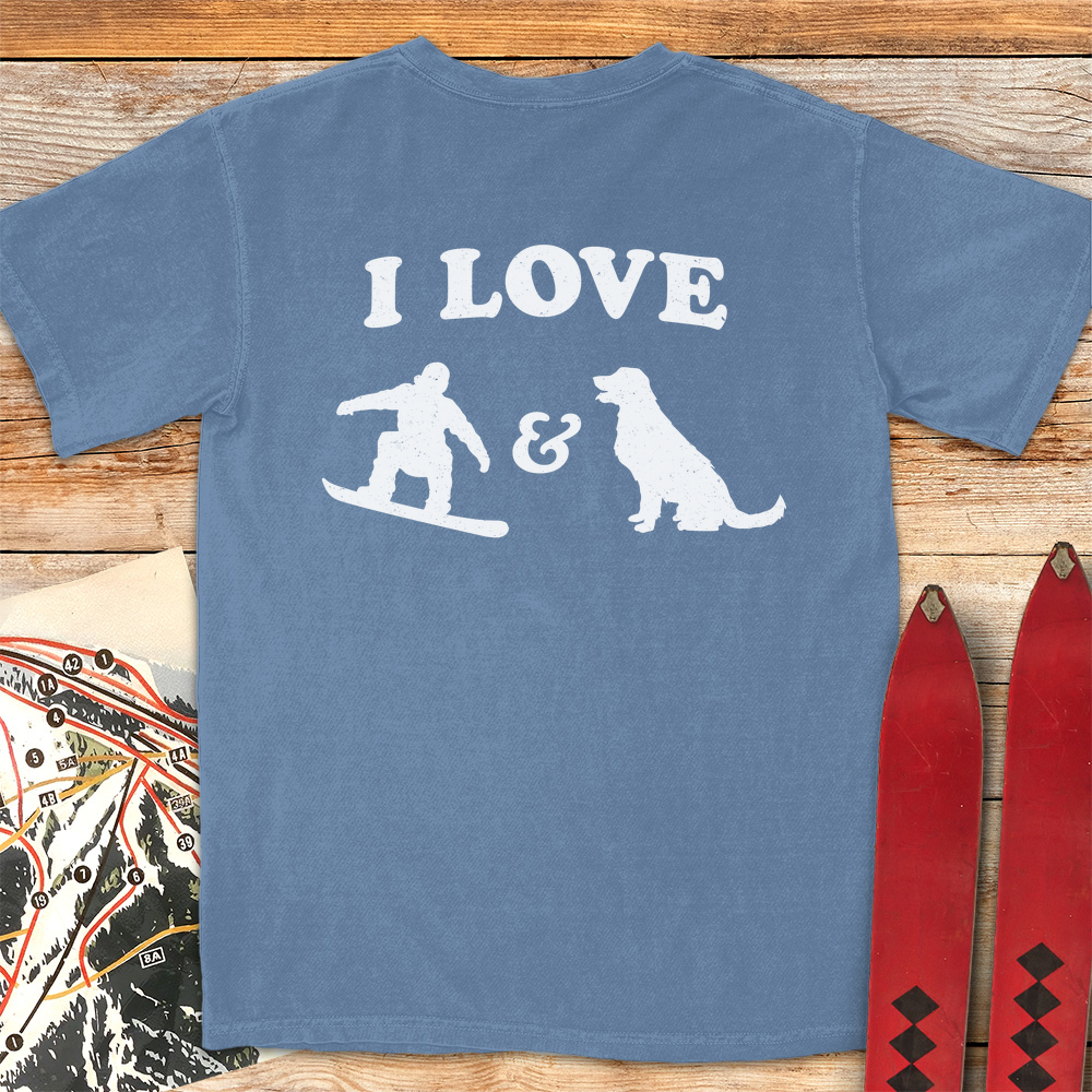 I Love Snowboard Dogs