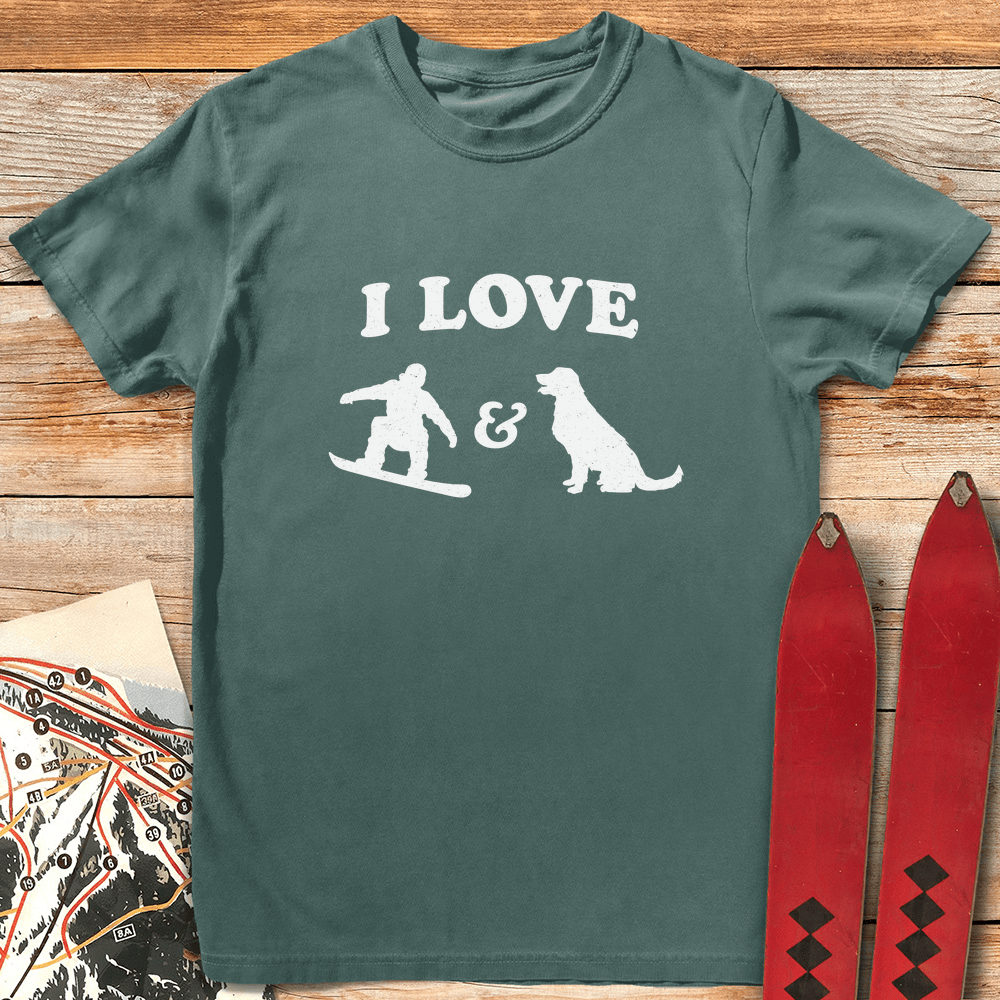 I Love Snowboard Dogs