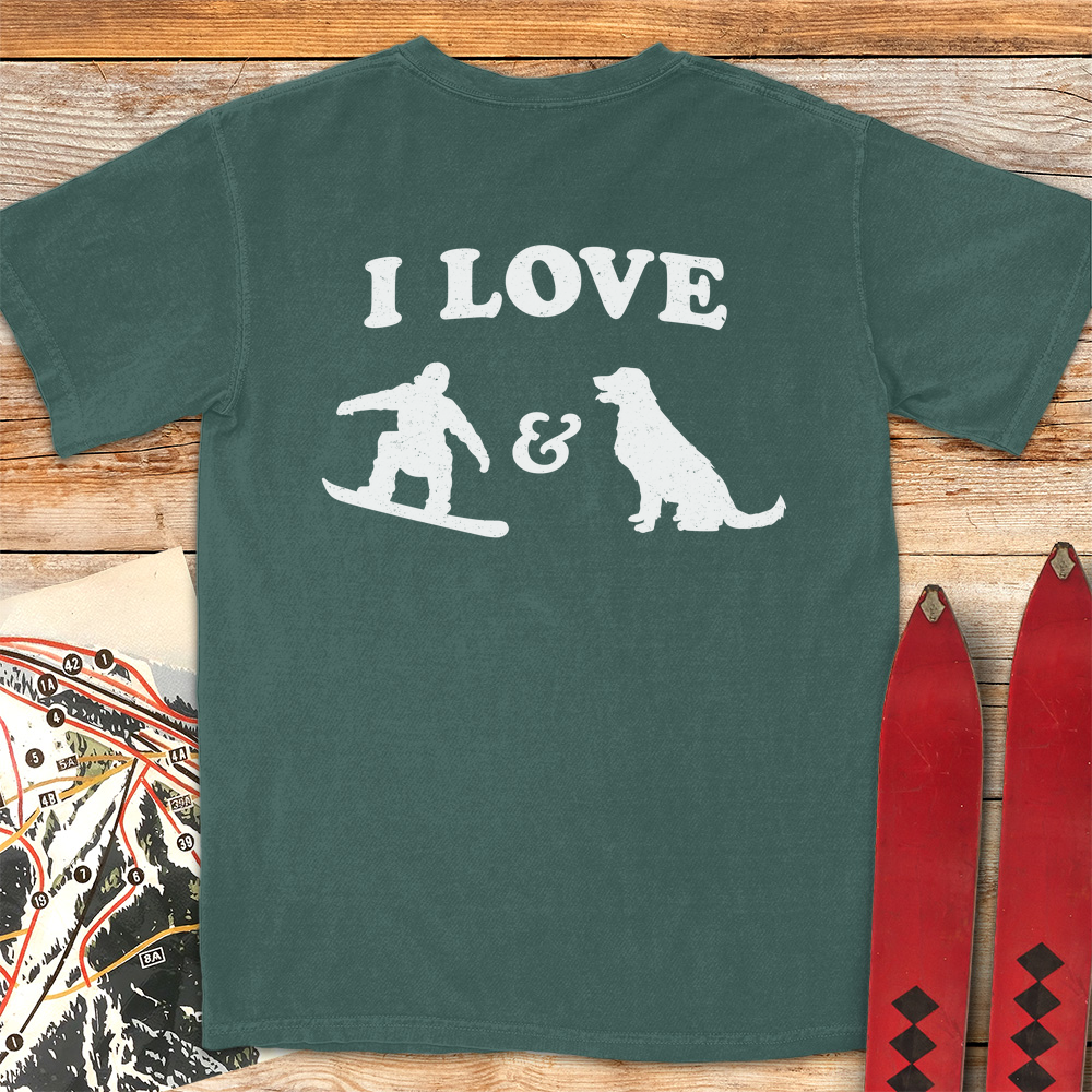 I Love Snowboard Dogs