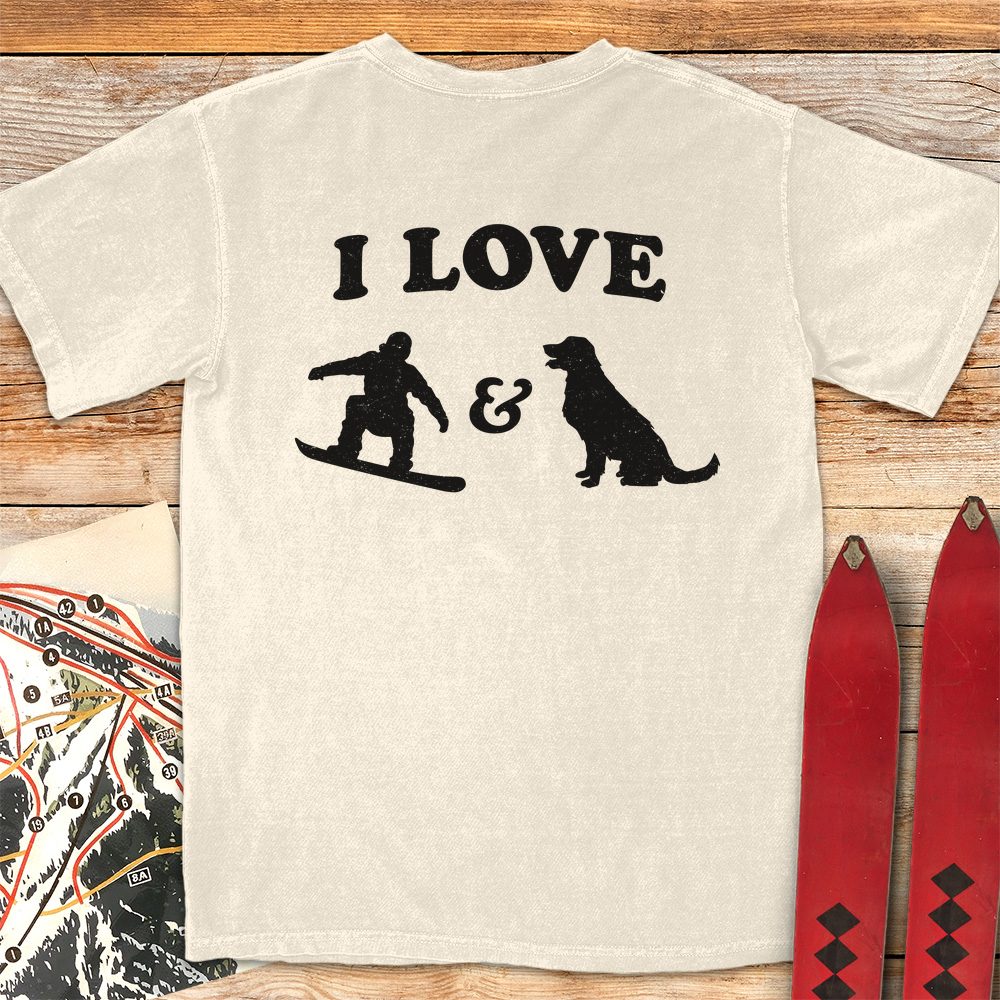 I Love Snowboard Dogs