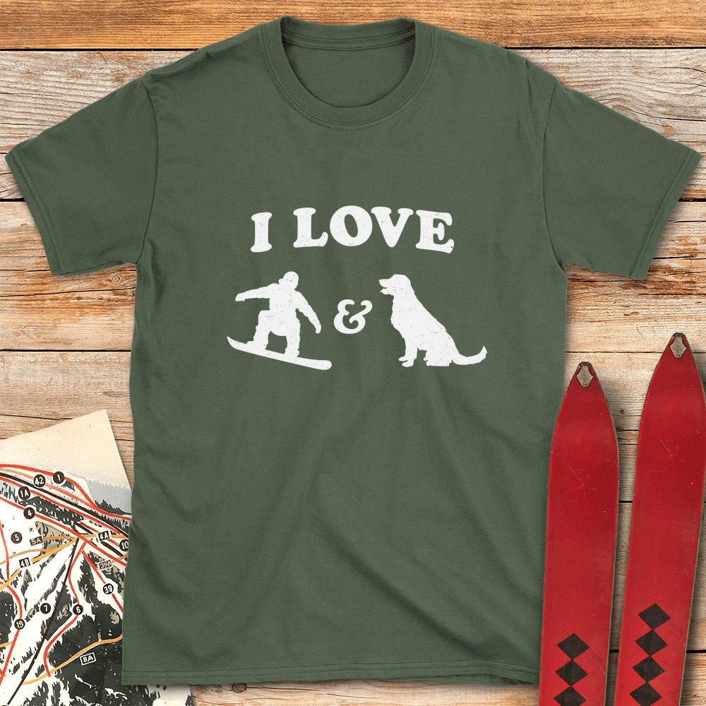 I Love Snowboard Dogs