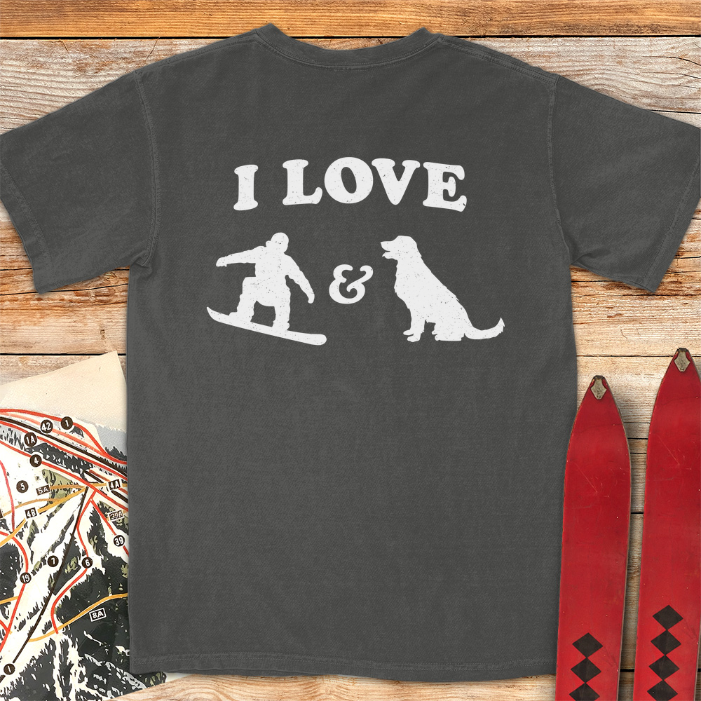 I Love Snowboard Dogs
