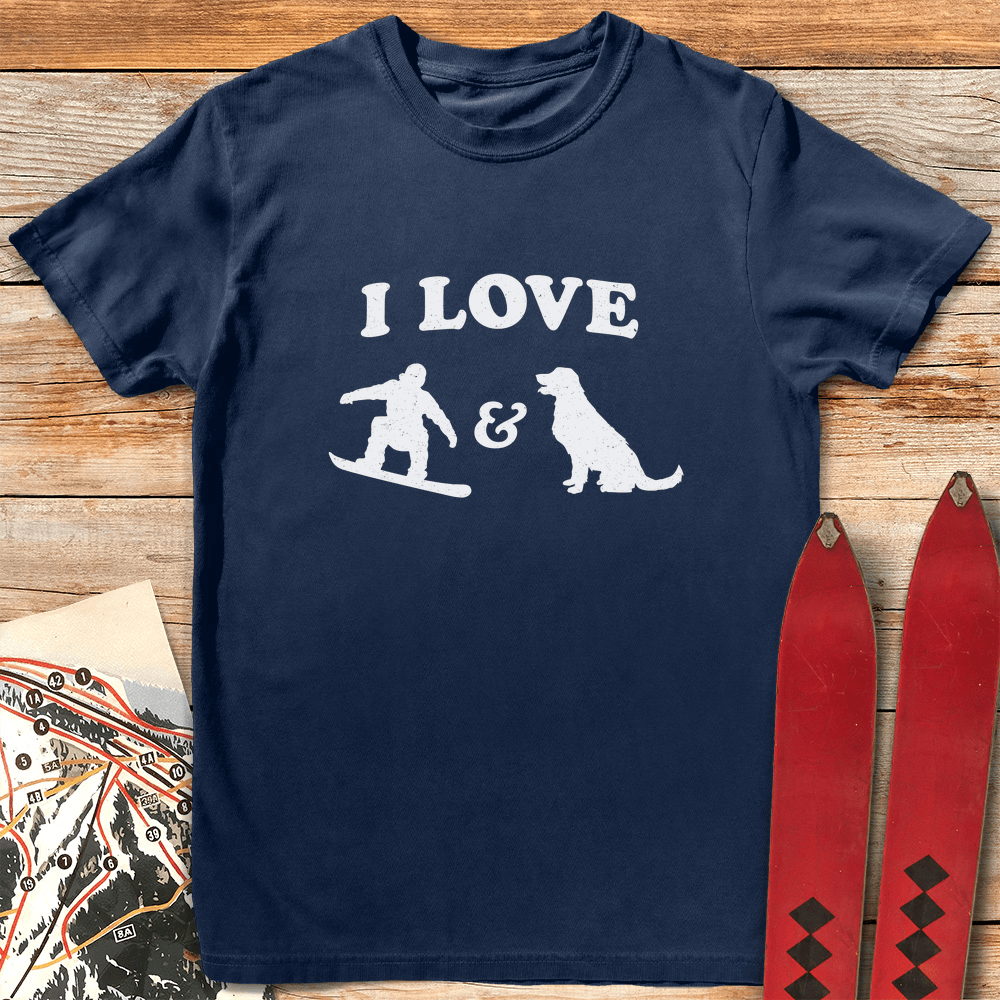 I Love Snowboard Dogs