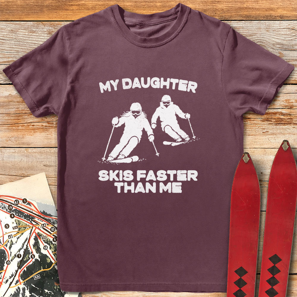 Daughter Skis Faster Graphic