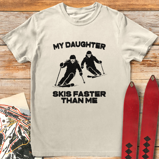 Daughter Skis Faster Graphic