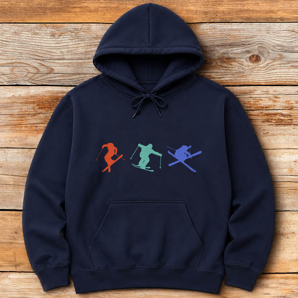Three Skiers
