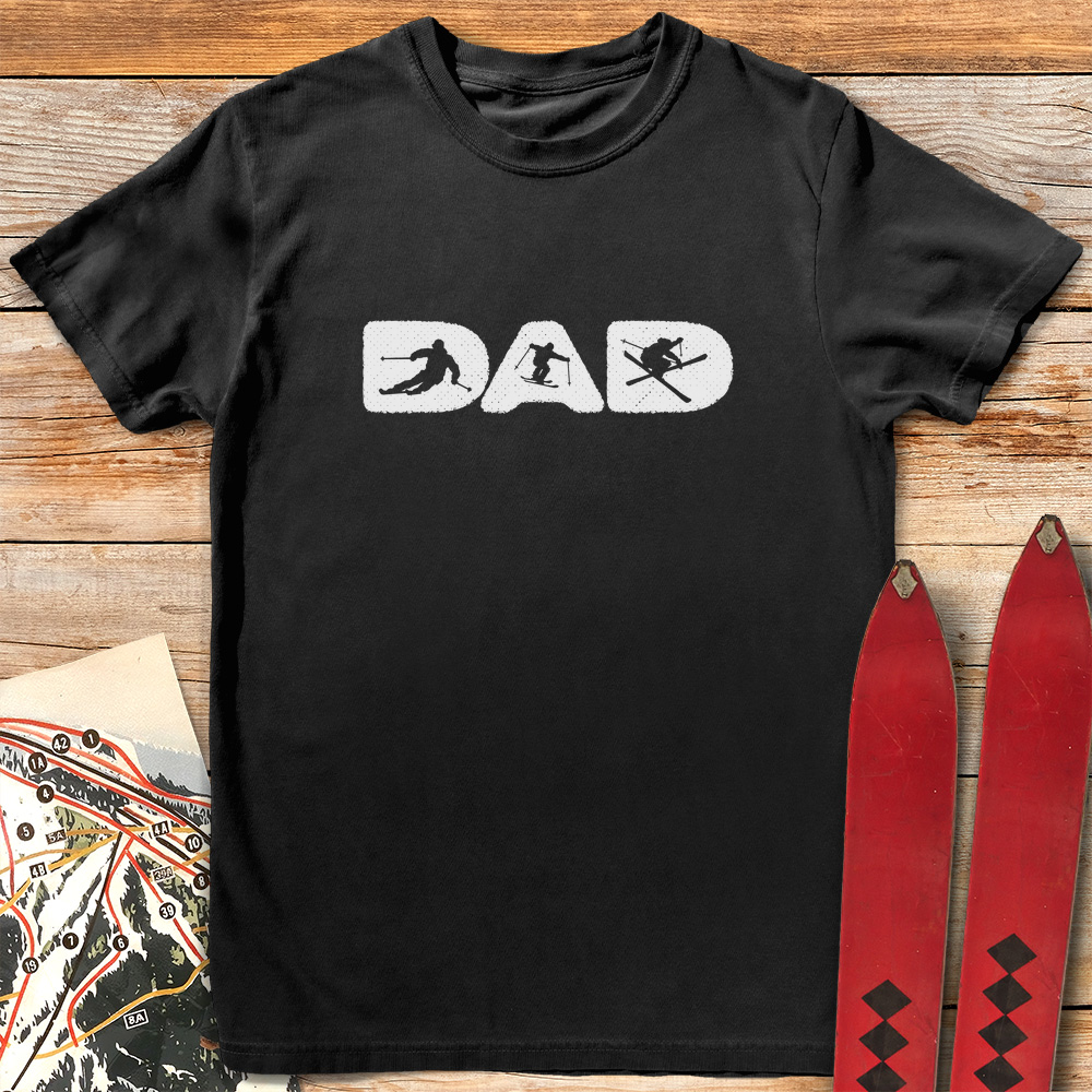 Ski Dad Silhouette