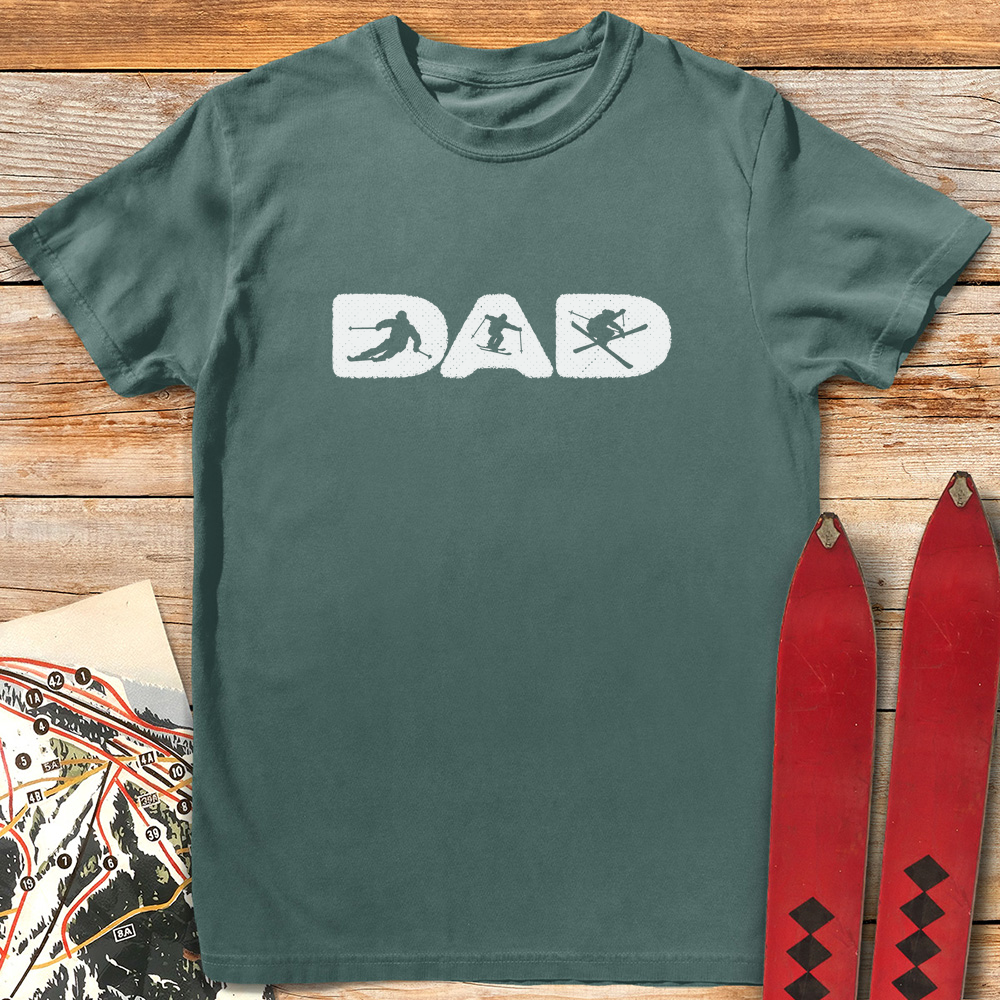 Ski Dad Silhouette