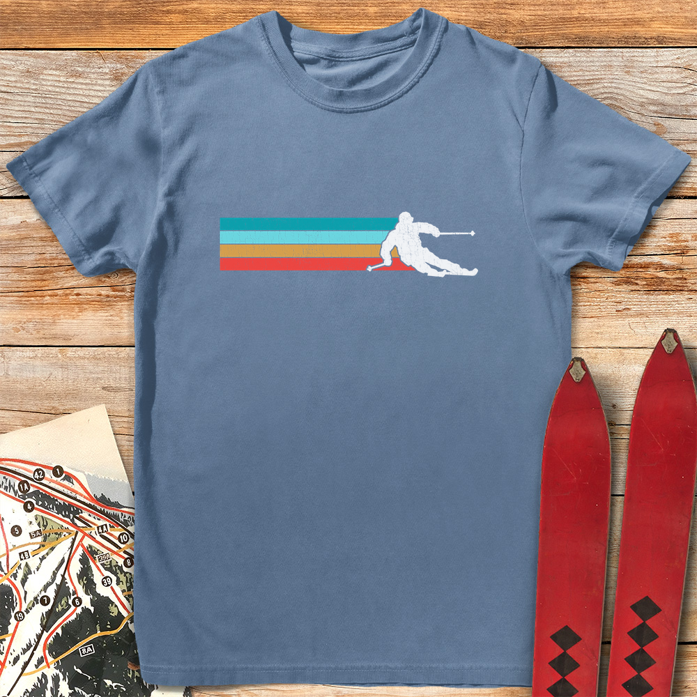 Vintage Ski Line Silhouette