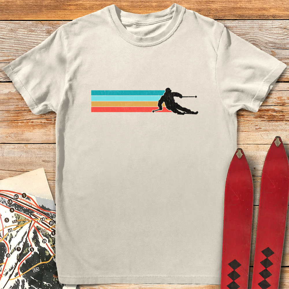 Vintage Ski Line Silhouette
