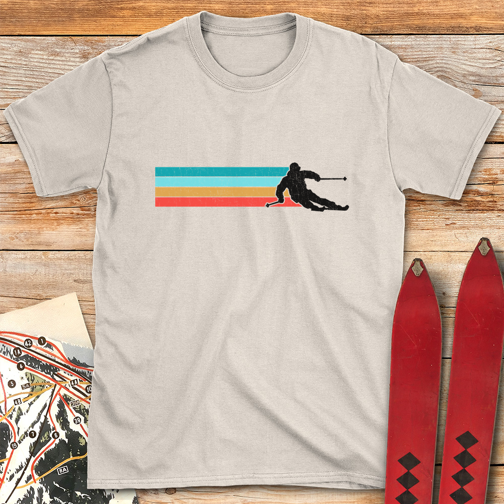 Vintage Ski Line Silhouette