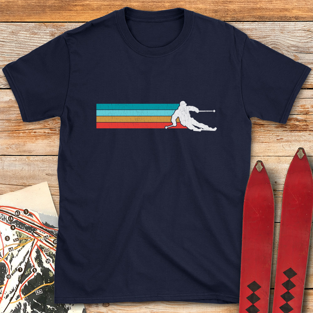 Vintage Ski Line Silhouette