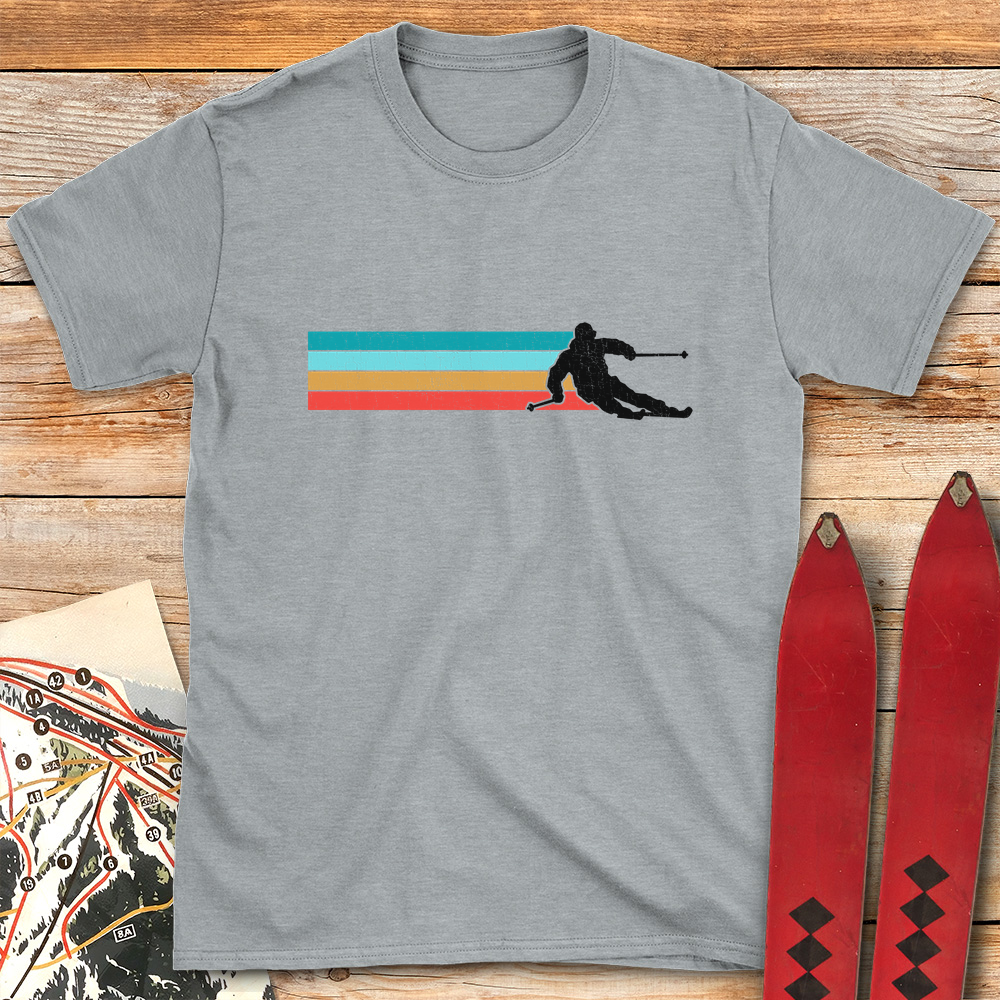 Vintage Ski Line Silhouette