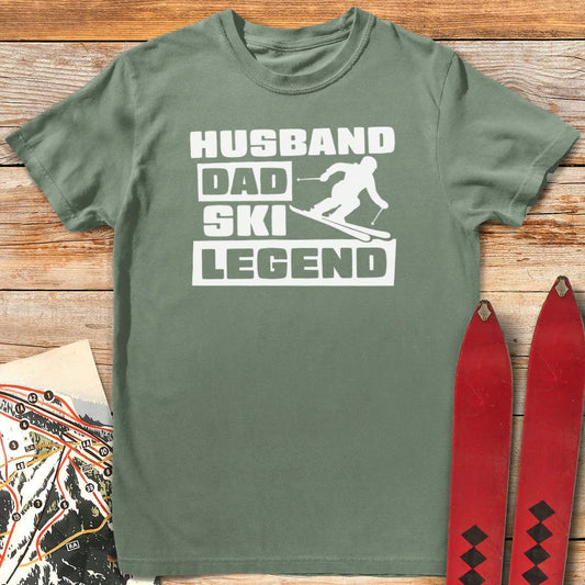 Husband Dad Ski Legend T-Shirt