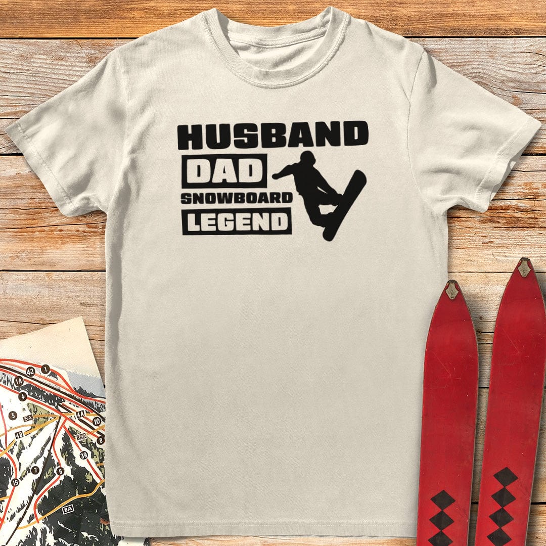 Husband Dad Snowboard Legend T-Shirt