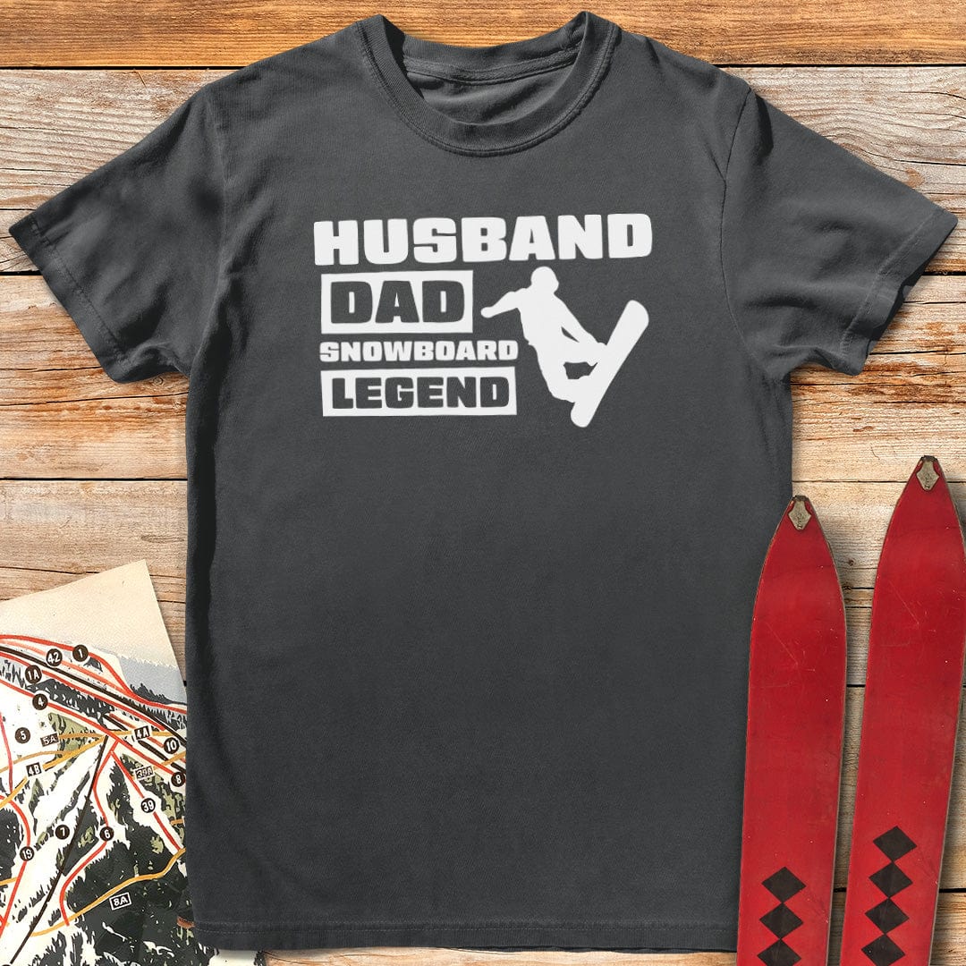 Husband Dad Snowboard Legend T-Shirt