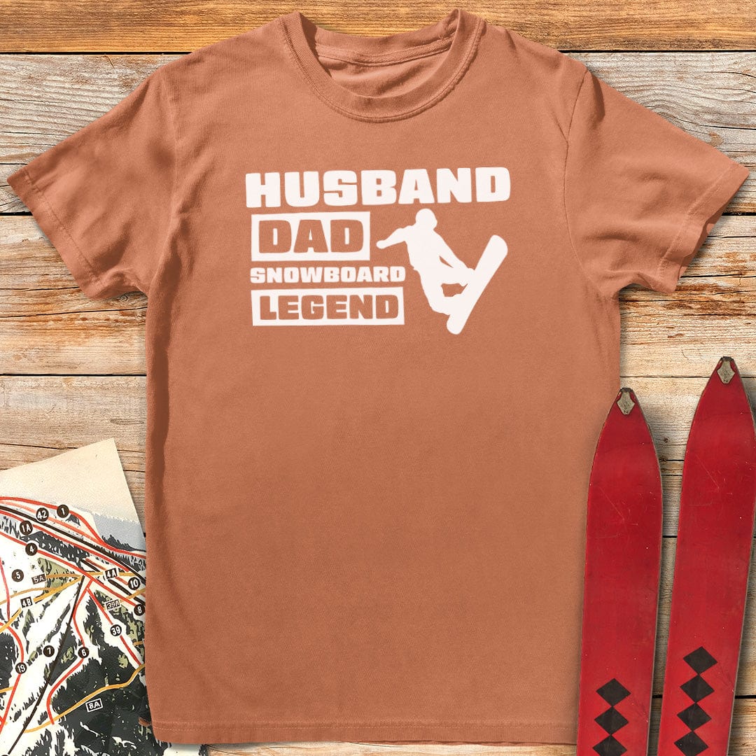 Husband Dad Snowboard Legend T-Shirt