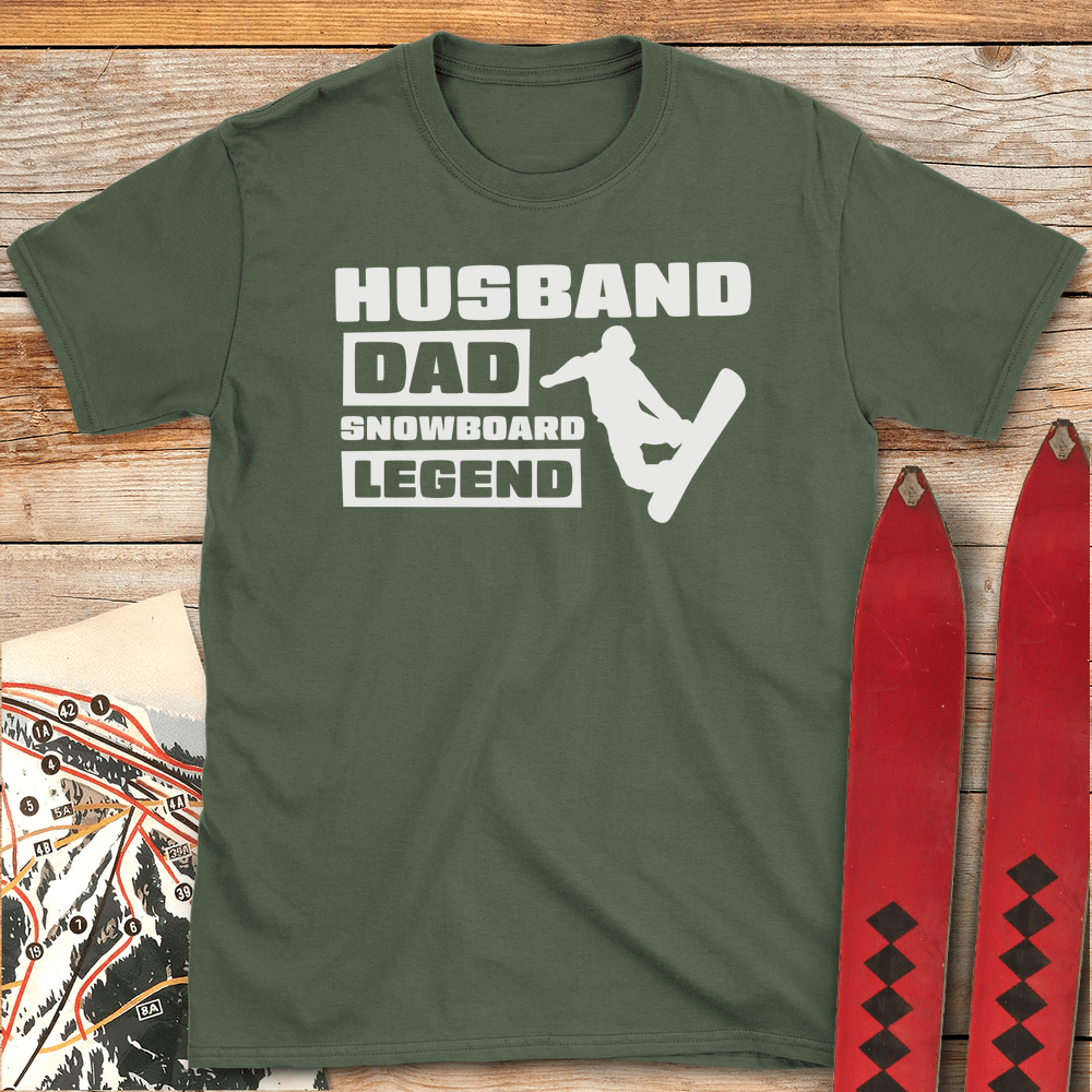 Husband Dad Snowboard Legend