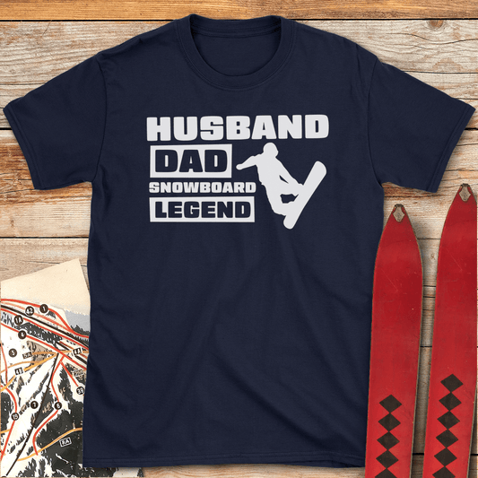 Husband Dad Snowboard Legend
