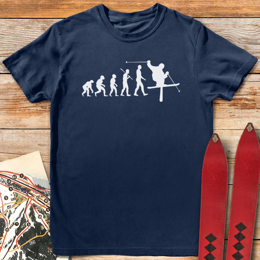 Evolution of Man Ski T-Shirt