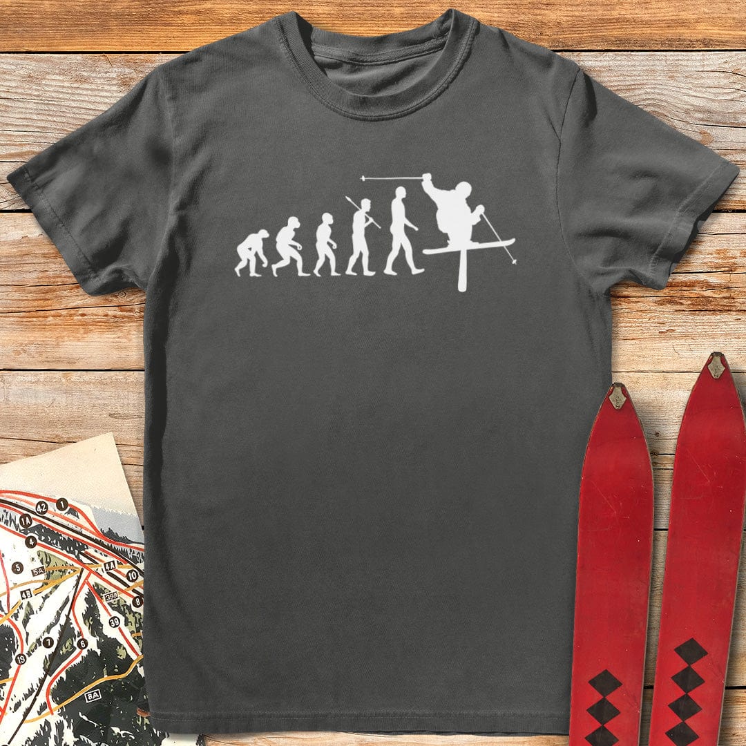 Evolution of Man Ski T-Shirt