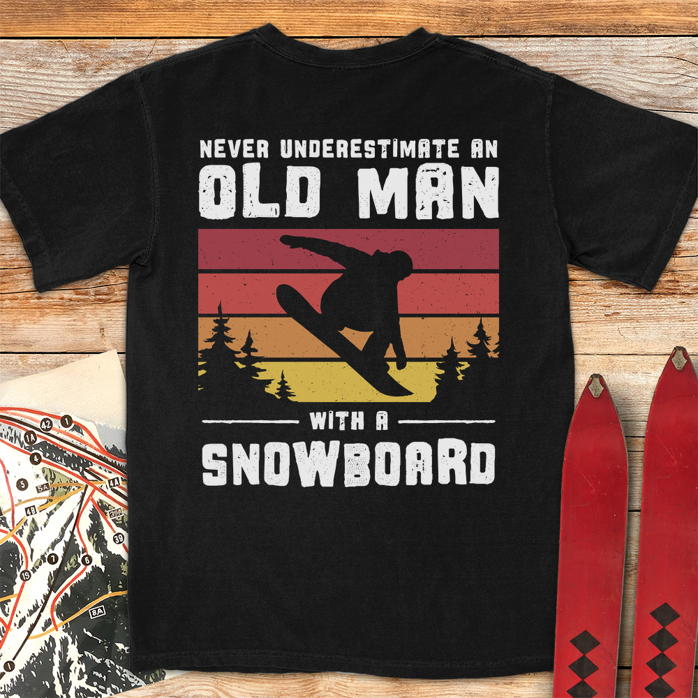 Old Man Snowboarder