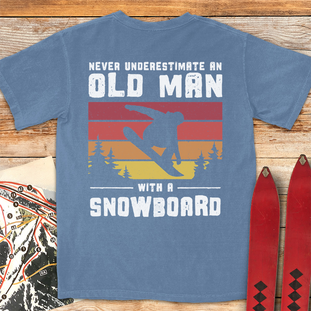 Old Man Snowboarder