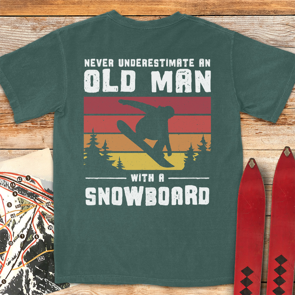 Old Man Snowboarder