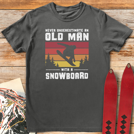 Old Man Snowboarder