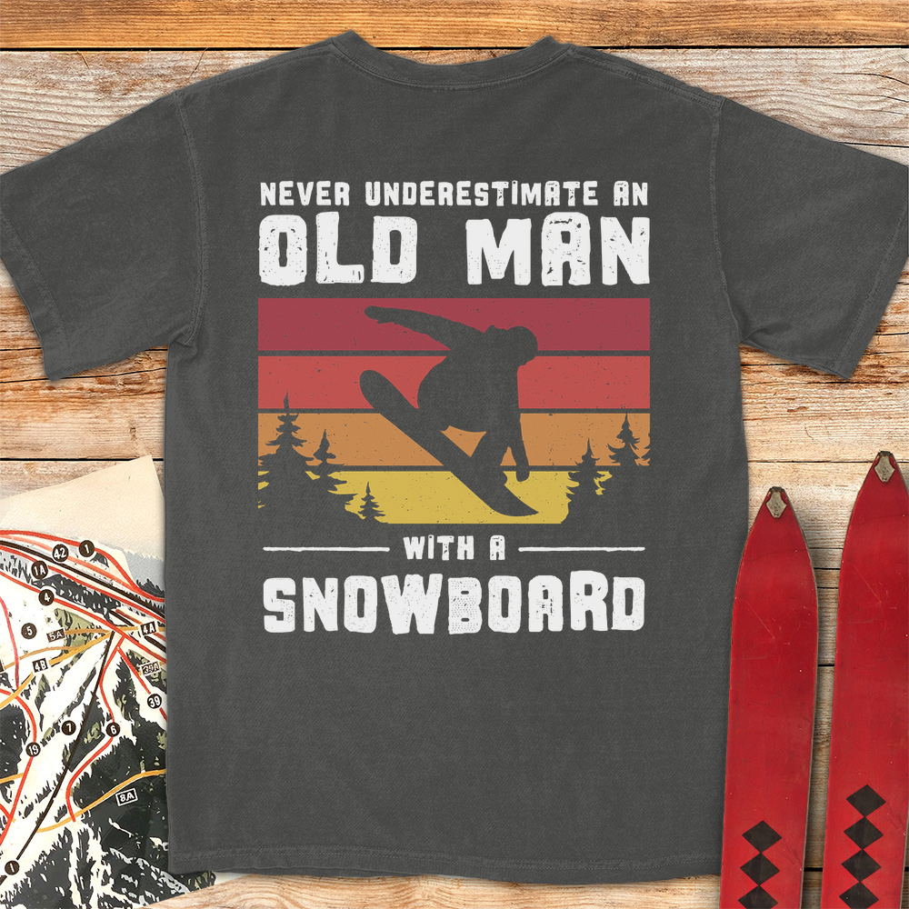 Old Man Snowboarder