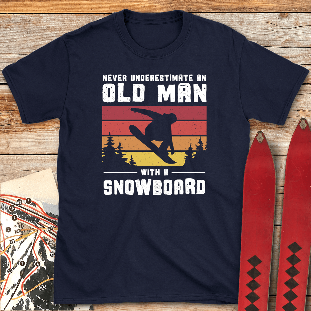 Old Man Snowboarder