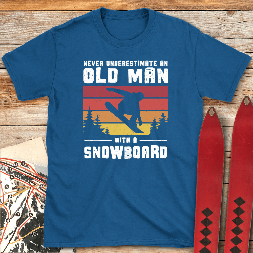 Old Man Snowboarder