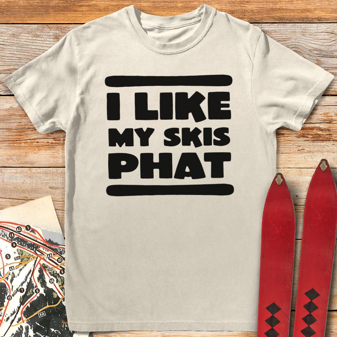 I Like My Skis Phat T-Shirt