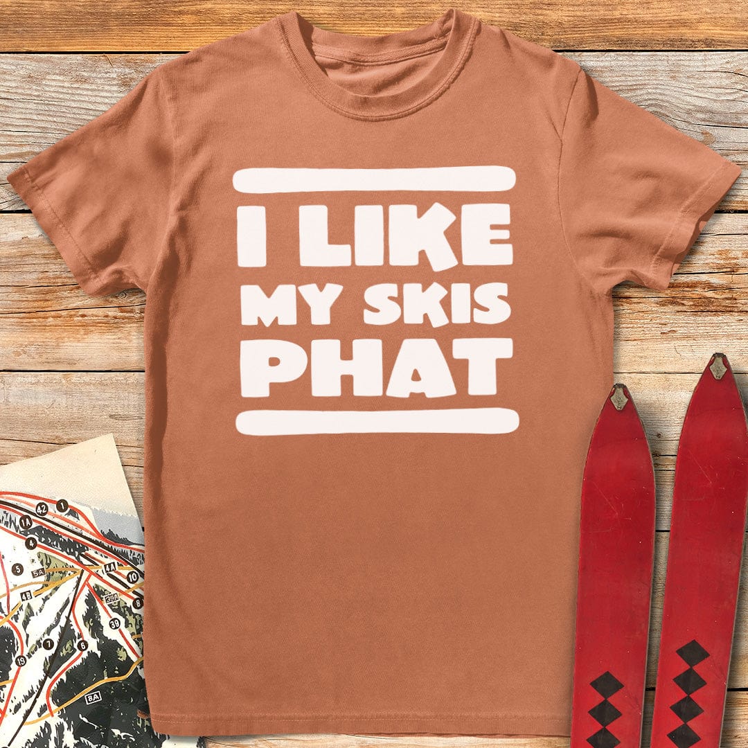 I Like My Skis Phat T-Shirt