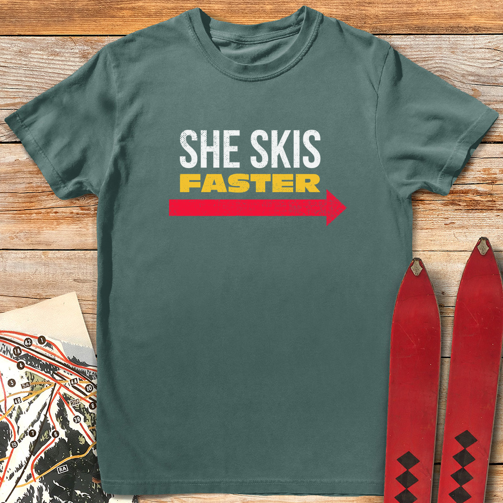 She Skis Faster