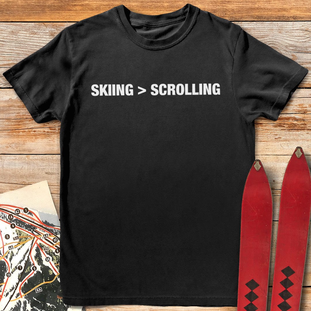 Skiing > Scrolling T-Shirt