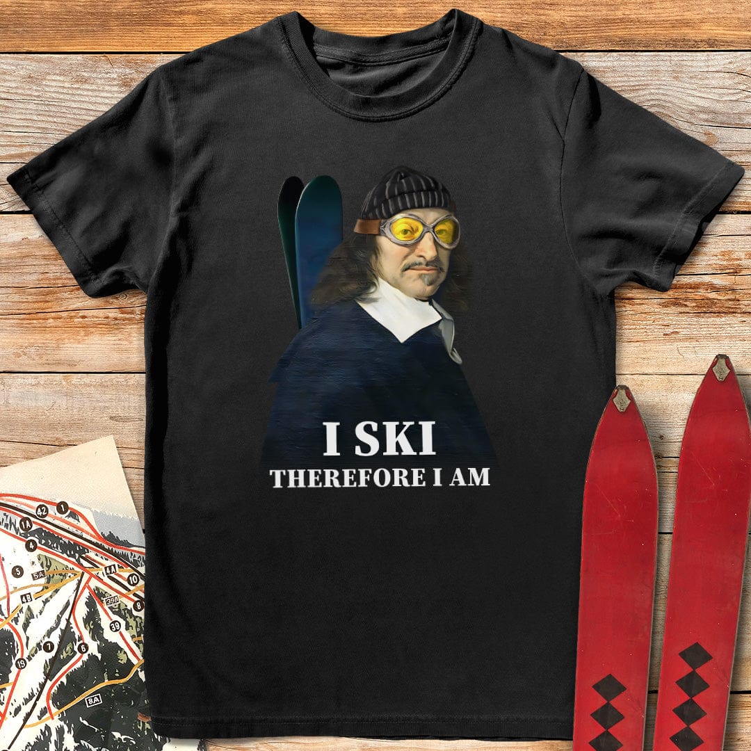 I Ski Therefore I Am T-Shirt