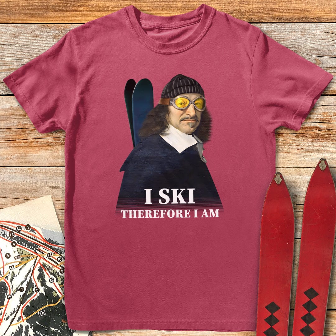 I Ski Therefore I Am T-Shirt