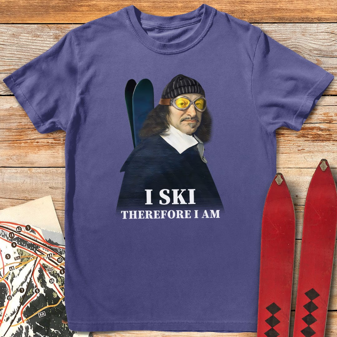 I Ski Therefore I Am T-Shirt