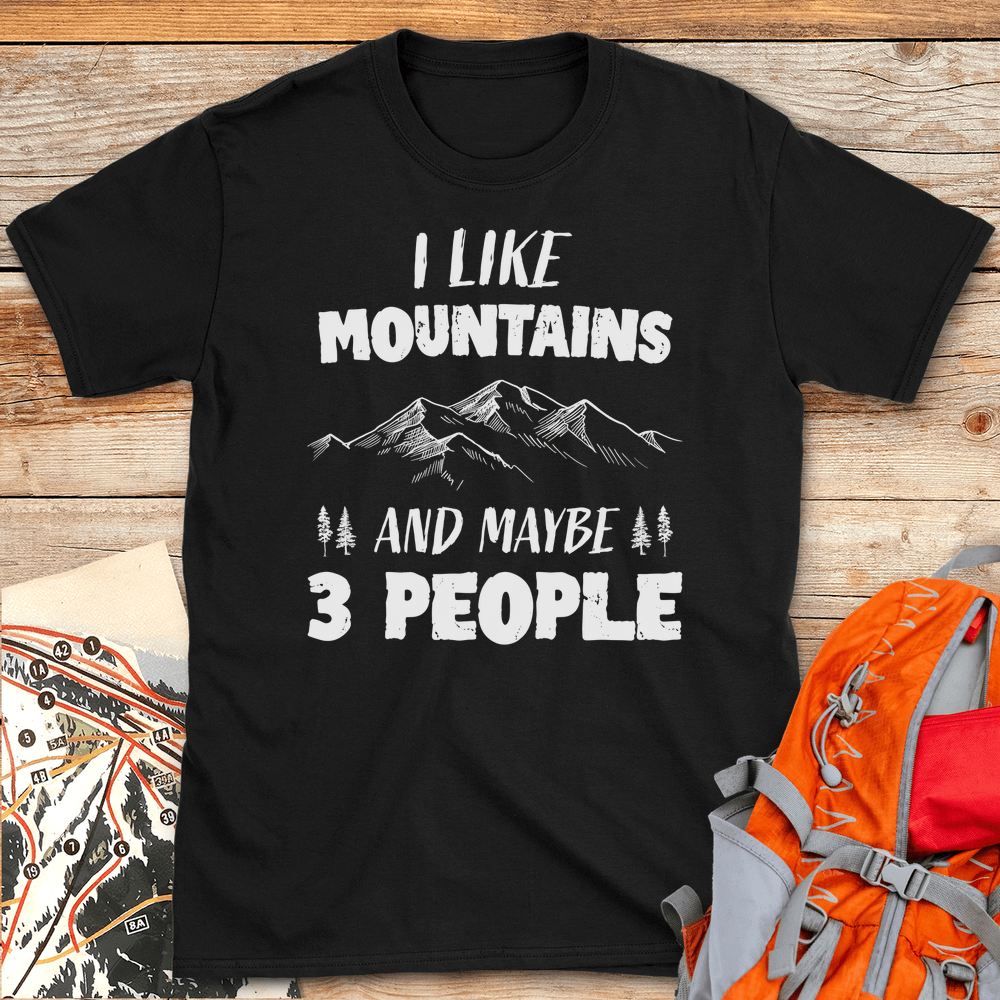 405 Mountains 3 People White - Black