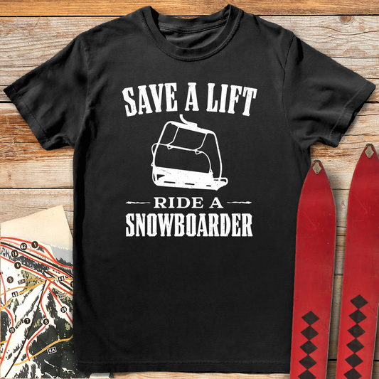 521 Ride A Snowboarder White - Black