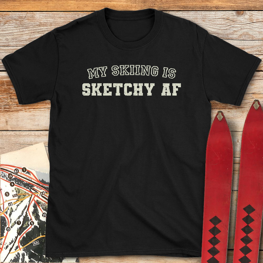 574 Sketchy Skier White - Black