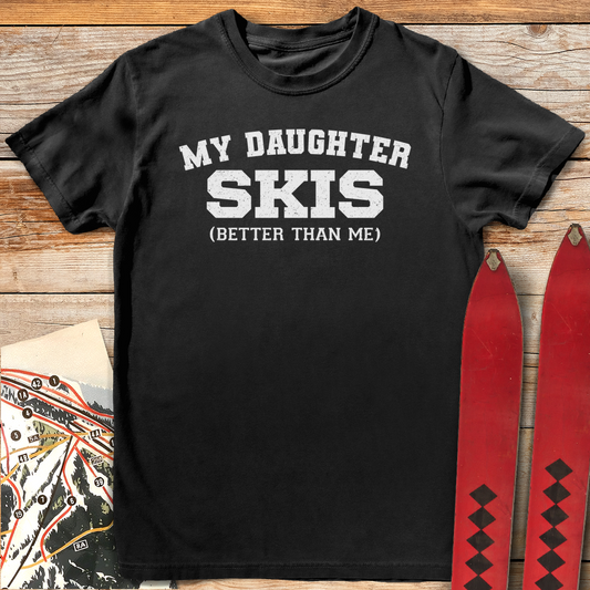 649 Daughter Skis Better White - Black